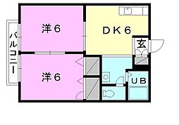 間取図画像 2DK