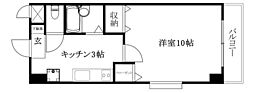 ドミールS 1Kの間取図画像