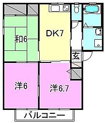 レプラコーン和泉A 3DKの間取図画像