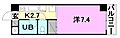 オクトワール土居田東館2階3.3万円
