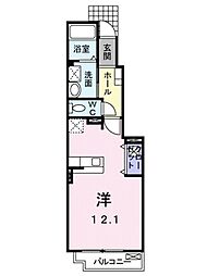 セレノ東野A ワンルームの間取図画像