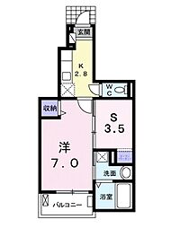 リトモフェリーチェ4 1SKの間取図画像