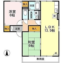 シャトレー・ワタナベ 2LDKの間取図画像