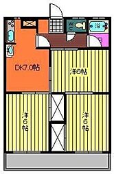 スカイハイツ居相 3DKの間取図画像