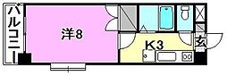 グレース道後緑台 1Kの間取図画像