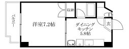 ラッスルスクエア松山市駅 1DKの間取図画像