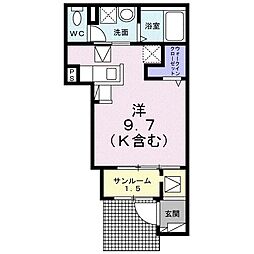 シティハイツ新川 ワンルームの間取図画像