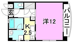BeSun-residence 1Kの間取図画像