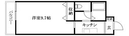 フィネスエンゼル 1Kの間取図画像