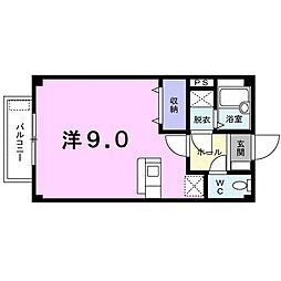 ハイツヒロセ ワンルームの間取図画像