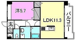フォンテーヌ・朝生田 1LDKの間取図画像