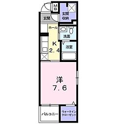 アライブスクエア 1Kの間取図画像
