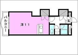 メゾンドゥシュー ワンルームの間取図画像