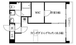 フェルタ高岡 1LDKの間取図画像