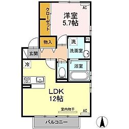ウィットトキワ 1LDKの間取図画像