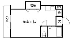 Gen持田館 ワンルームの間取図画像