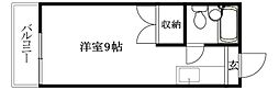 コーポ松下 ワンルームの間取図画像