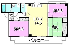 内海小栗マンション 402 号室 ｜ 愛媛県松山市小栗3丁目（賃貸マンション3LDK・4階・73.34㎡） その2