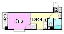 メゾンド.コリーヌ 1DKの間取図画像