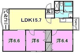 ブライムセントラル 202 号室 ｜ 愛媛県松山市西垣生町（賃貸マンション3LDK・2階・70.10㎡） その2