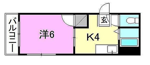 クレール 505 号室｜愛媛県松山市柳井町1丁目(賃貸マンション1K・5階・22.70㎡)の写真 その2