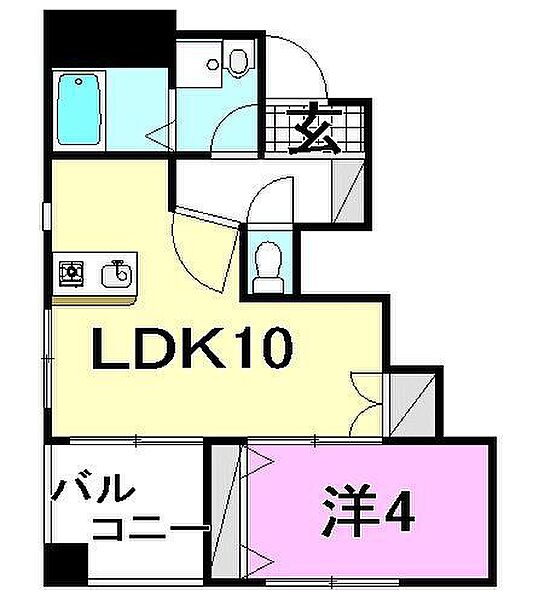 ライフコート湊町 401 号室｜愛媛県松山市湊町3丁目(賃貸マンション1LDK・4階・42.10㎡)の写真 その2