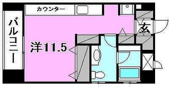 ｑｕｉｎｚｅ ｌｉｅｕ（カーンズ・リュー） 502 号室｜愛媛県松山市泉町(賃貸マンション1R・5階・35.10㎡)の写真 その2