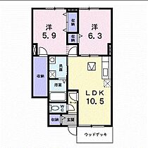 オリージャ3 103 号室 ｜ 愛媛県松山市吉藤4丁目（賃貸アパート2LDK・1階・54.86㎡） その2