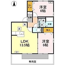 リビングタウン高岡2 101 号室 ｜ 愛媛県松山市高岡町（賃貸アパート2LDK・1階・57.90㎡） その2