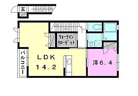 ブランシェ・ノビ 201 号室 ｜ 愛媛県松山市南久米町（賃貸アパート1LDK・2階・48.18㎡） その2