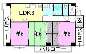 クレストM 201 号室 ｜ 愛媛県松山市桑原5丁目（賃貸マンション3LDK・2階・68.49㎡） その2