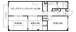 フォーブル三神 3LDKの間取図画像