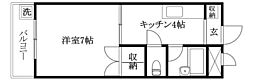 メゾン由 1Kの間取図画像