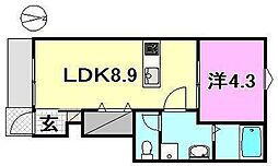 間取図画像 1LDK