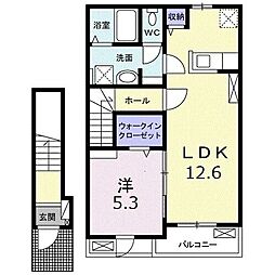 サンライズTYB 1LDKの間取図画像