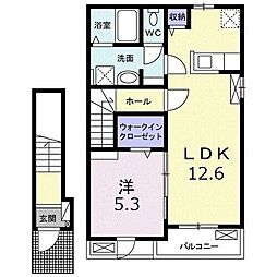 サンライズTYB 1LDKの間取図画像