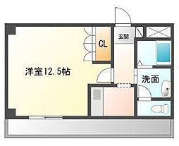 パシフィックヒルズはなみずき 1Kの間取図画像