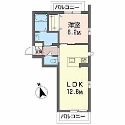 間取図画像 1LDK