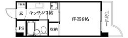 村上ビル 1Kの間取図画像