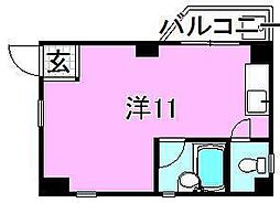 オックスフォードサーカス松山市駅2 ワンルームの間取図画像