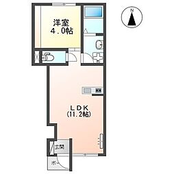 Casa　Alegria 102 号室 1階1LDKの間取り