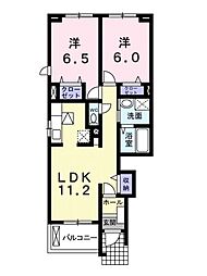 マンダリンフルール1 2LDKの間取図画像