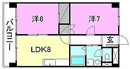 道後山本ビル 2LDKの間取図画像