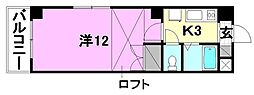 パストラル21 1Kの間取図画像