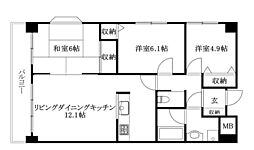 いよてつロフティ郡中 3LDKの間取図画像