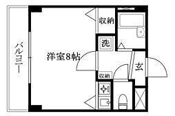 エスポワール松山 ワンルームの間取図画像