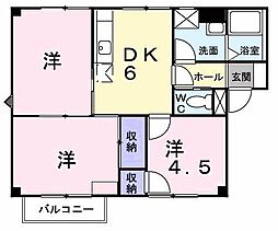 エクセルエル2 3DKの間取図画像