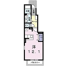 サニーヴィラ・NB棟 ワンルームの間取図画像