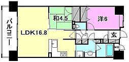 クレアホームズ松山湊町 2LDKの間取図画像
