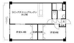 ユーミーKAWAKUBO 2LDKの間取図画像